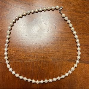 Pearl and silver necklace